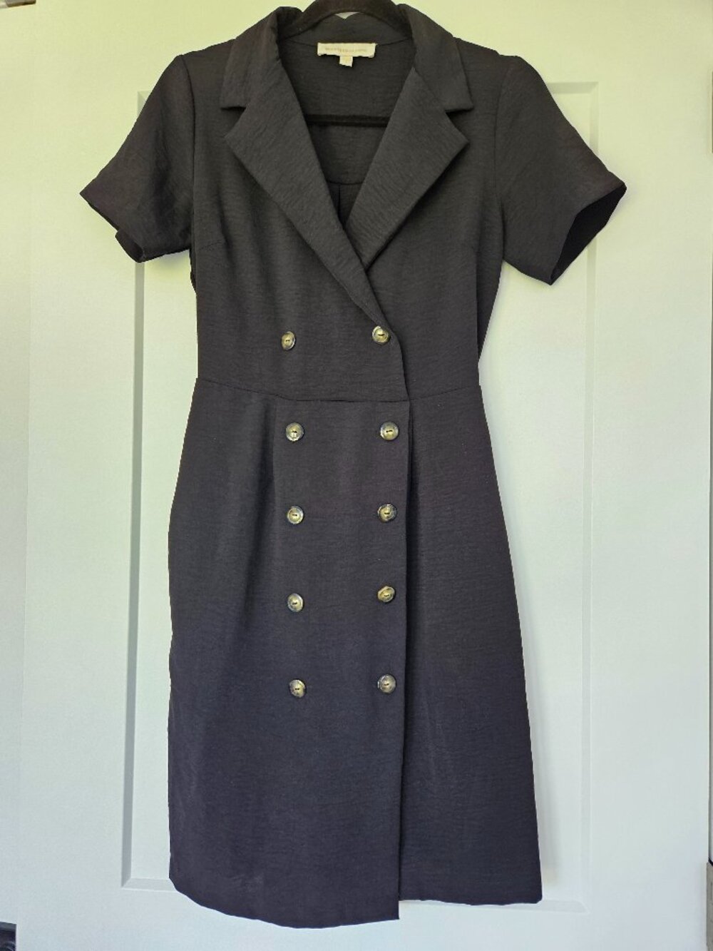 Smart black dress with buttons